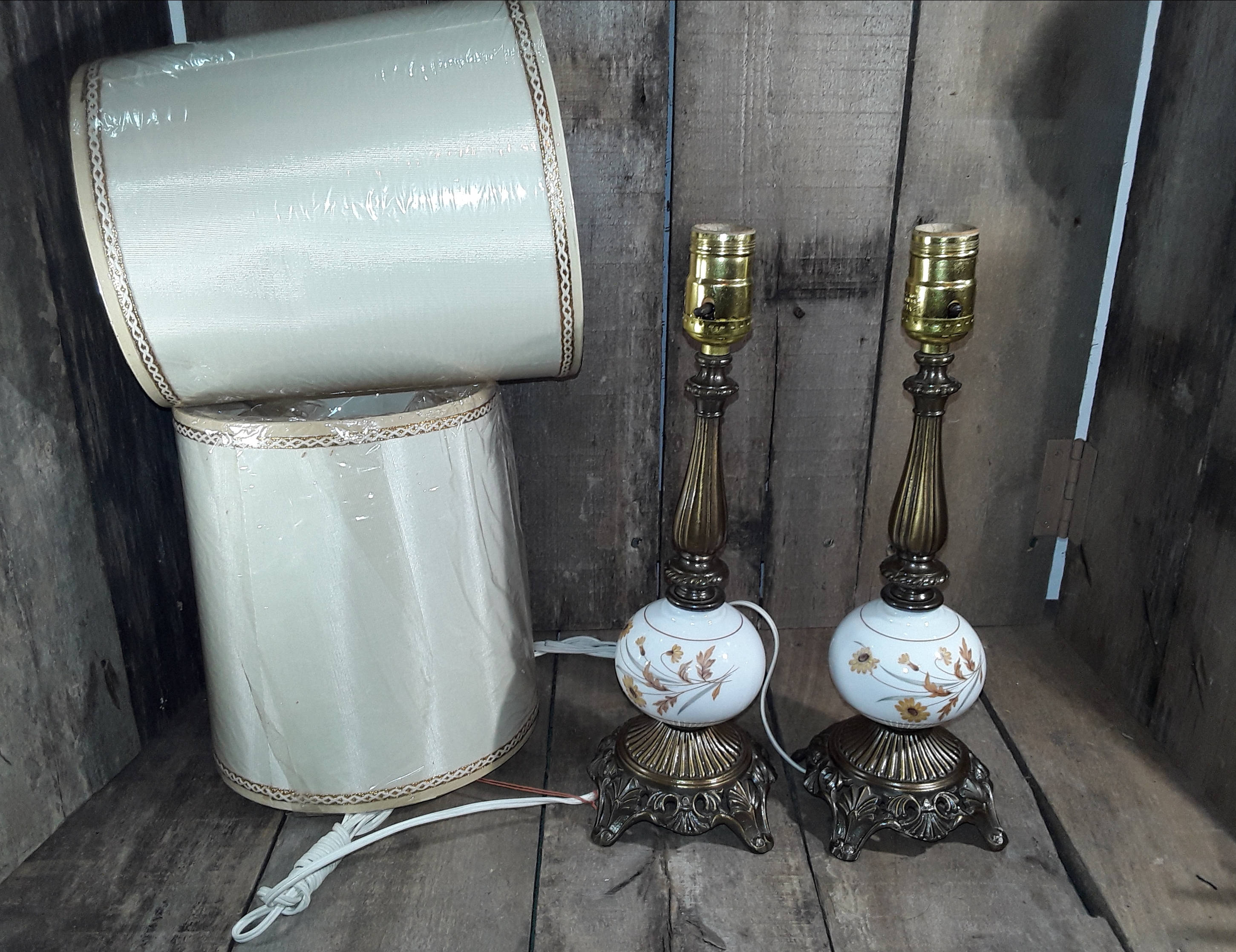 Pair of Dresser Table Lamps Lighting Lights Bedroom Living Etsy