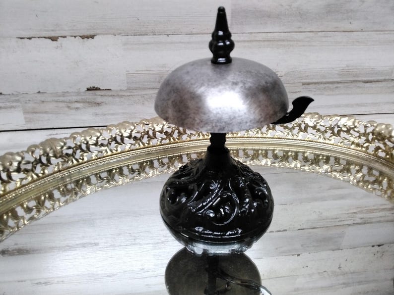 Antique Front Desk Bell / Hotel Service Bell. / Cast Iron/ Steel Service Bell / Lobby Bell image 6