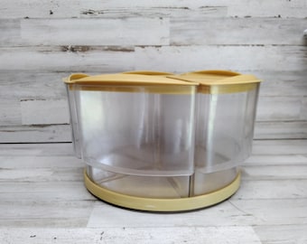 Vintage Rubbermaid Lazy Susan Canister Set Turntable Storage