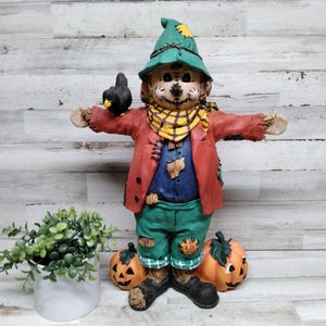 Decoración de espantapájaros. / Decoración del hogar de espantapájaros. / Estatua de espantapájaros de resina. / Decoración para fiesta de Halloween.