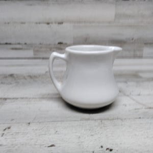 Vintage Sterling Restaurant Ironstone Creamer / White Ironstone  / Small Pitcher / Farmhouse Dinnerware / Syrup Holder