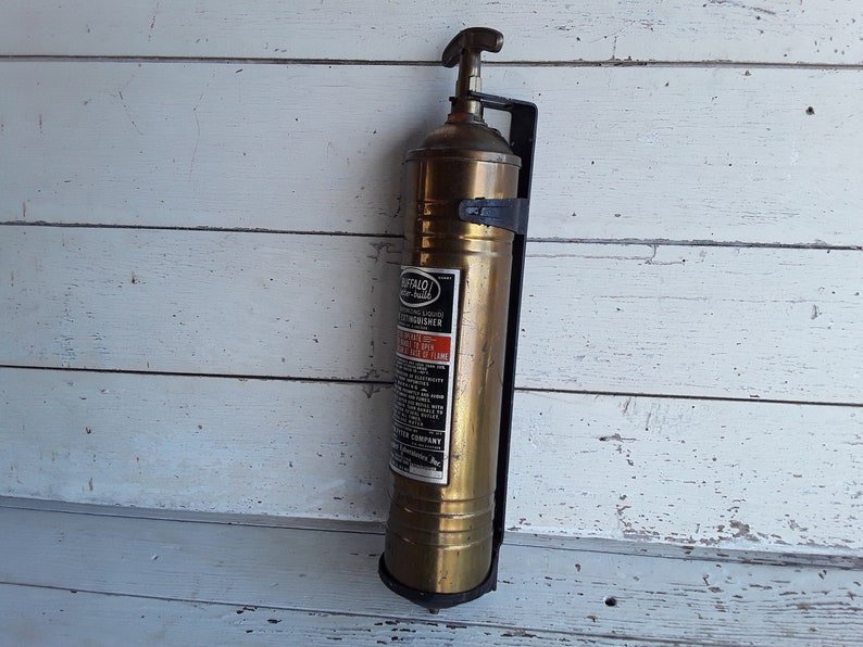 Antique Vintage Buffalo Betterbuilt Empty Fire Extinguisher Etsy