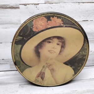 Vintage Coke-Cola Candy Tin / Coke Advertising Tins  / Biston Ware USA  / Candy Gift Tin