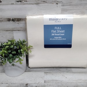 Nos Mainstays Home Full Flat Sheet / Vainilla Dream Color Sheets. / Nos Sheets
