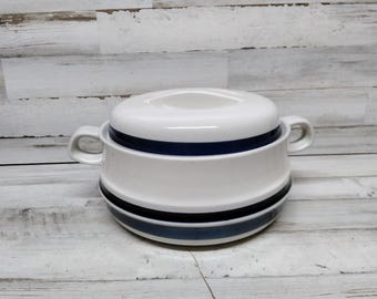 Cacerola japonesa con tapa de cerámica de estilo vintage