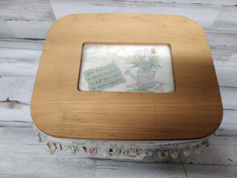 Longaberger 2002 Mothers Day Basket Liner / Protector Liner / Picture Frame Lid & Tie On / Dresden, Ohio 2022 image 5