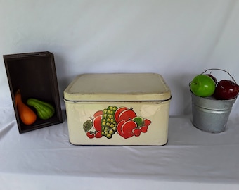Vintage Breadbox Plastic Yellow Vintage Bread Box Roll Top Mid