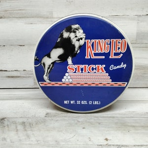 Vintage König Leo Candy Stick Blechdose