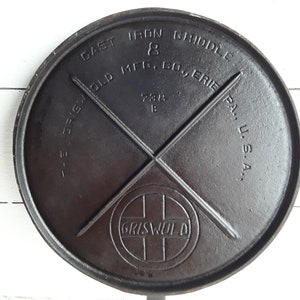 Antique Slant Letter Griswold Cast Iron Griddle 738 B