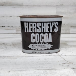 Vintage Hershey-cacaoblik / Vintage chocoladecacaoblik / Vintage keukenblikken / Decor boerderij keuken