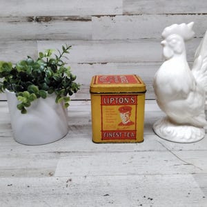 Vintage Lipton Teedose / Bristol Ware Vintage / Vintage Werbedosen. / Vintage Küchen Dosen