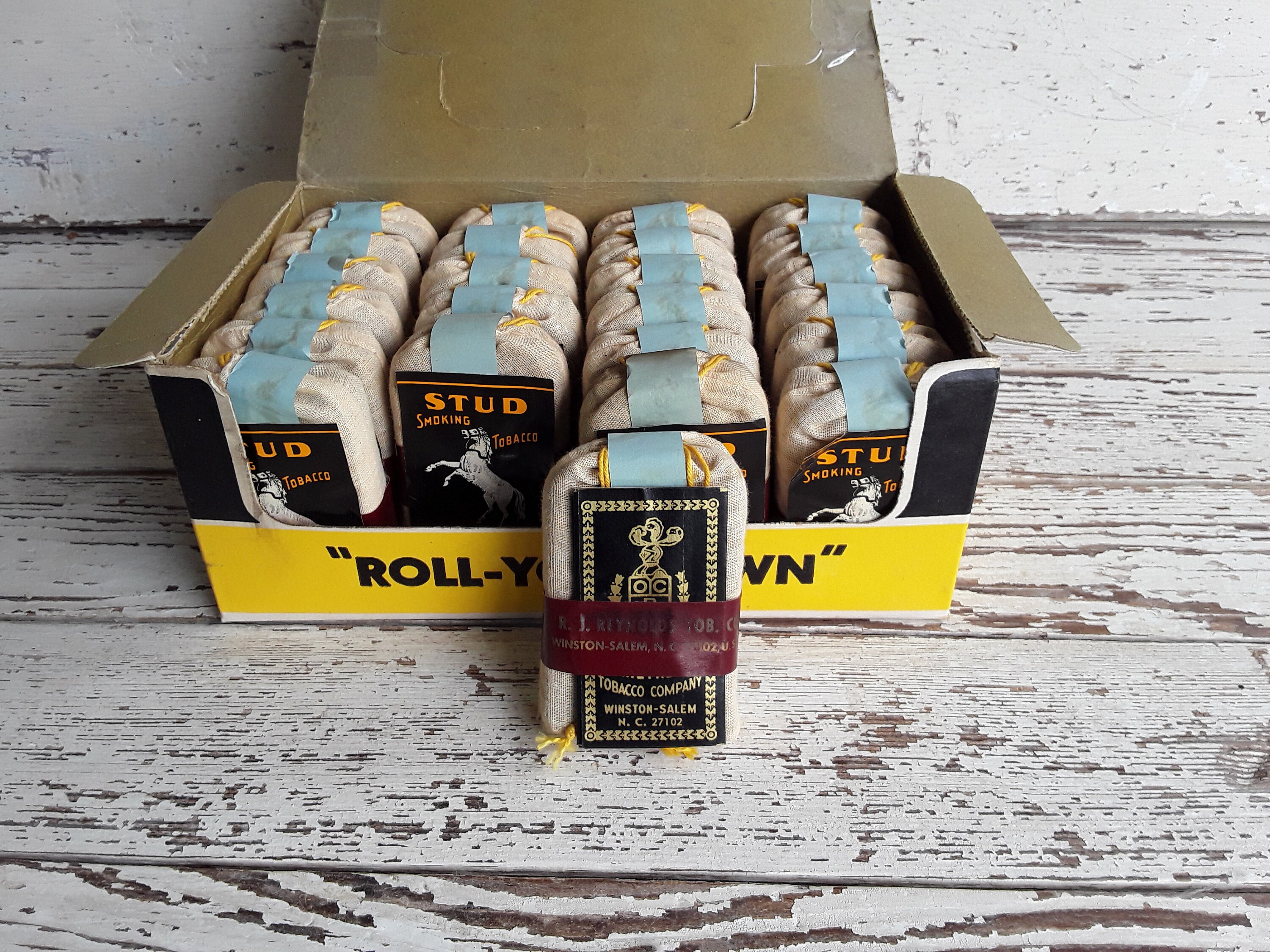 stud smoking tobacco Vintage R.J. Reynolds Stud Display Box, General Store Tobacco Advertising,  Tobacco Collection, Man Cave Decor