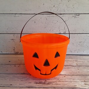 Vintage Blowmold Halloween Bucket Jack O Lantern Trick or Treat Bucket ...