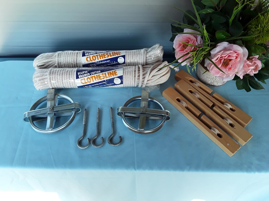 Clothesline Pulley Kit 4 3/4 Drying Line Drying Rack Etsy