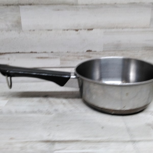Vintage Small Stainless Steel Saucepan Made in Korea  Korea Cookware  / 2 Cup Saucepan