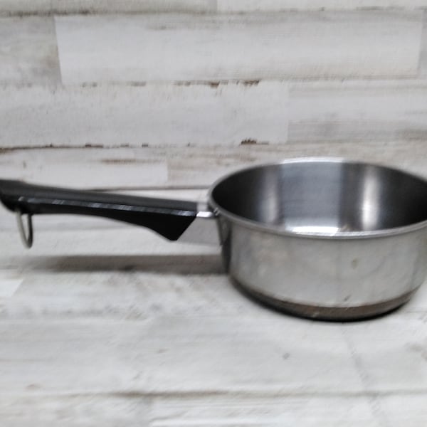 Vintage Small Stainless Steel Saucepan Made in Korea  Korea Cookware  / 2 Cup Saucepan