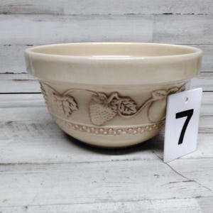 Vintage Medium Ironstone Mixing Bowl / 1990s Stone Mixing Bowls / Stone Mixing Bowl
