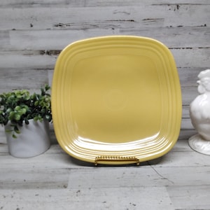 Vintage Homer Laughlin Fiesta U.S.A dinerbord / Homer Laughlin dinerbord / gele dinerborden