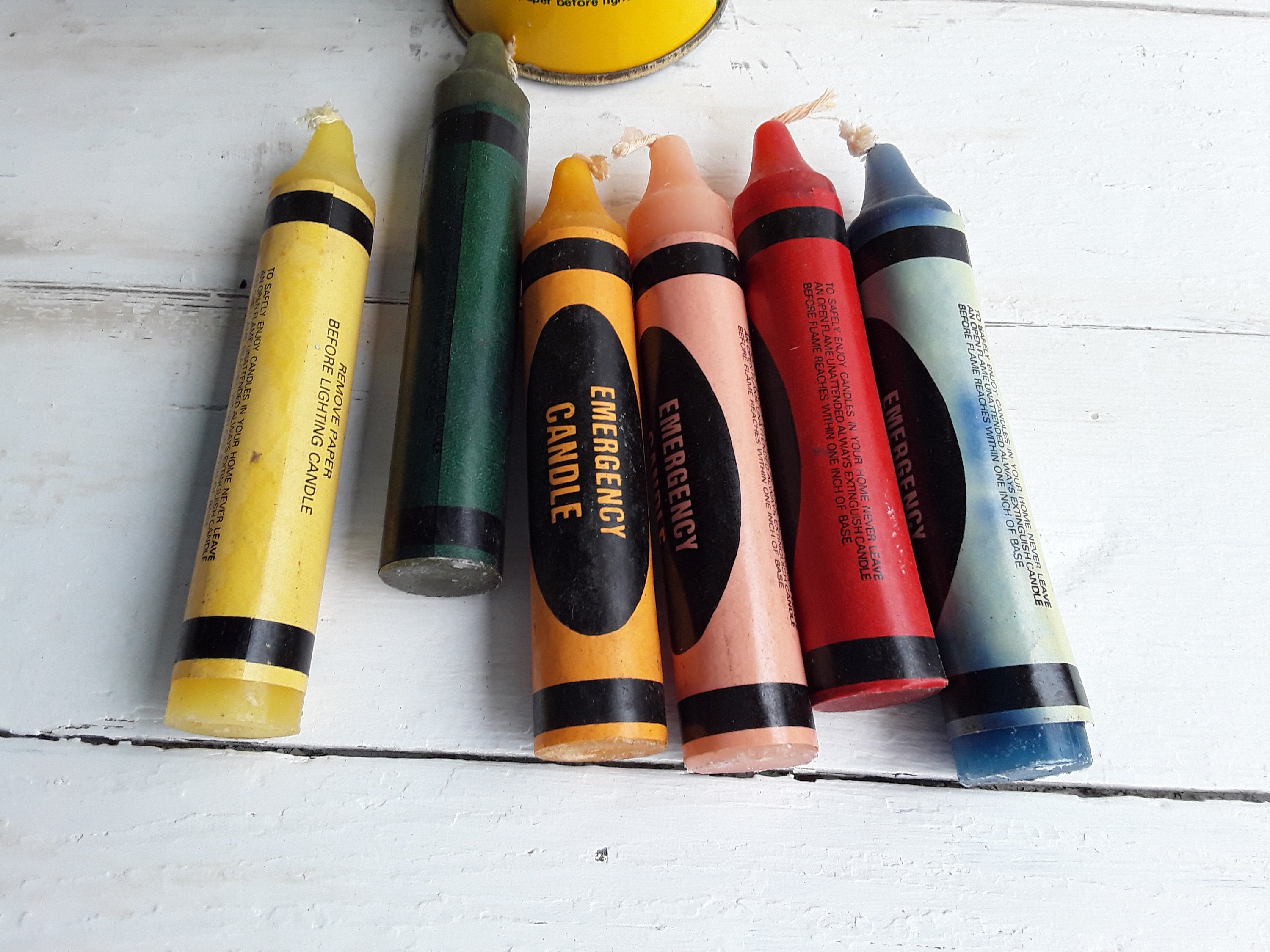 Jumbo Emergency Crayon Candle Tin With Original Box 1970s Etsy