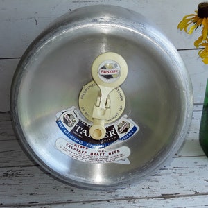 Vintage Falstaff Tapper With Box Aluminum Beer Keg Barrel Case Can With Tap Knob