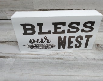 Bless Our Nest Tier Tray Decor  / Bless Our Nest Shelf Setter  / Home Decor