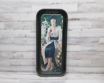 Bandeja para servir coca-cola metal / delicioso y refrescante / Coca-Cola Porción / Publicidad