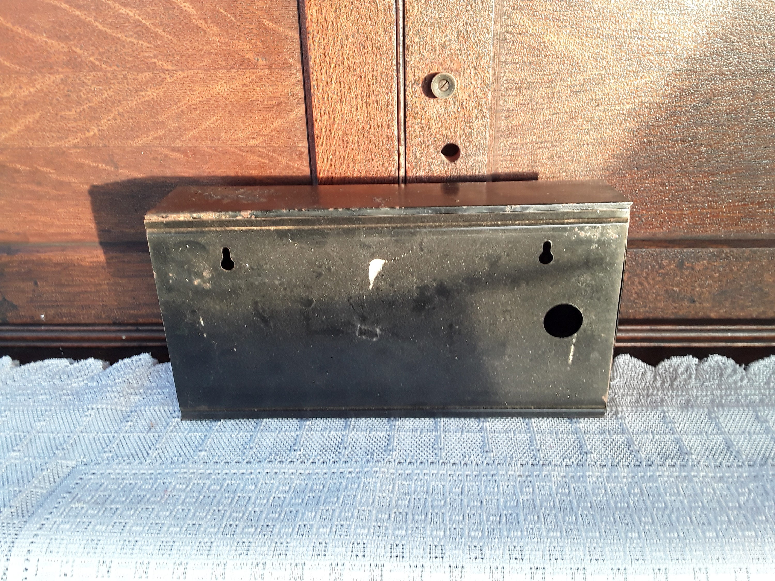 Vintage Tole Ware Metal Kleenex Box Holder Tole Painted Black Etsy