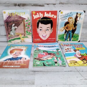 Vintage Sunny Books by Lowe / Set of 6 Books / Vintage Collectable Story Books