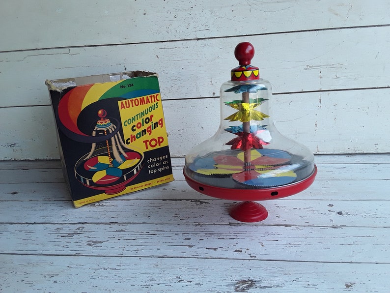 Automatic Continuous Color Changing Top Bryan Ohio Art #124 Vintage Toy W Box