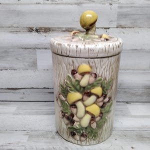 Arbre en bois avec boîte de champignons / Décoration de champignons de cuisine / Boîte de champignons / Poterie en forme de peigne à lèvres en ester