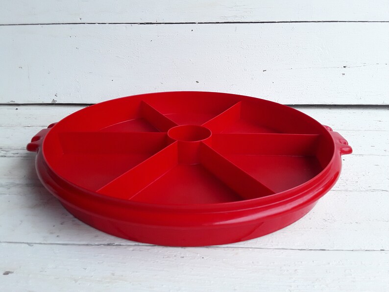 Tupperware Divided Tray Relish Carrier Vintage Party Susan Etsy