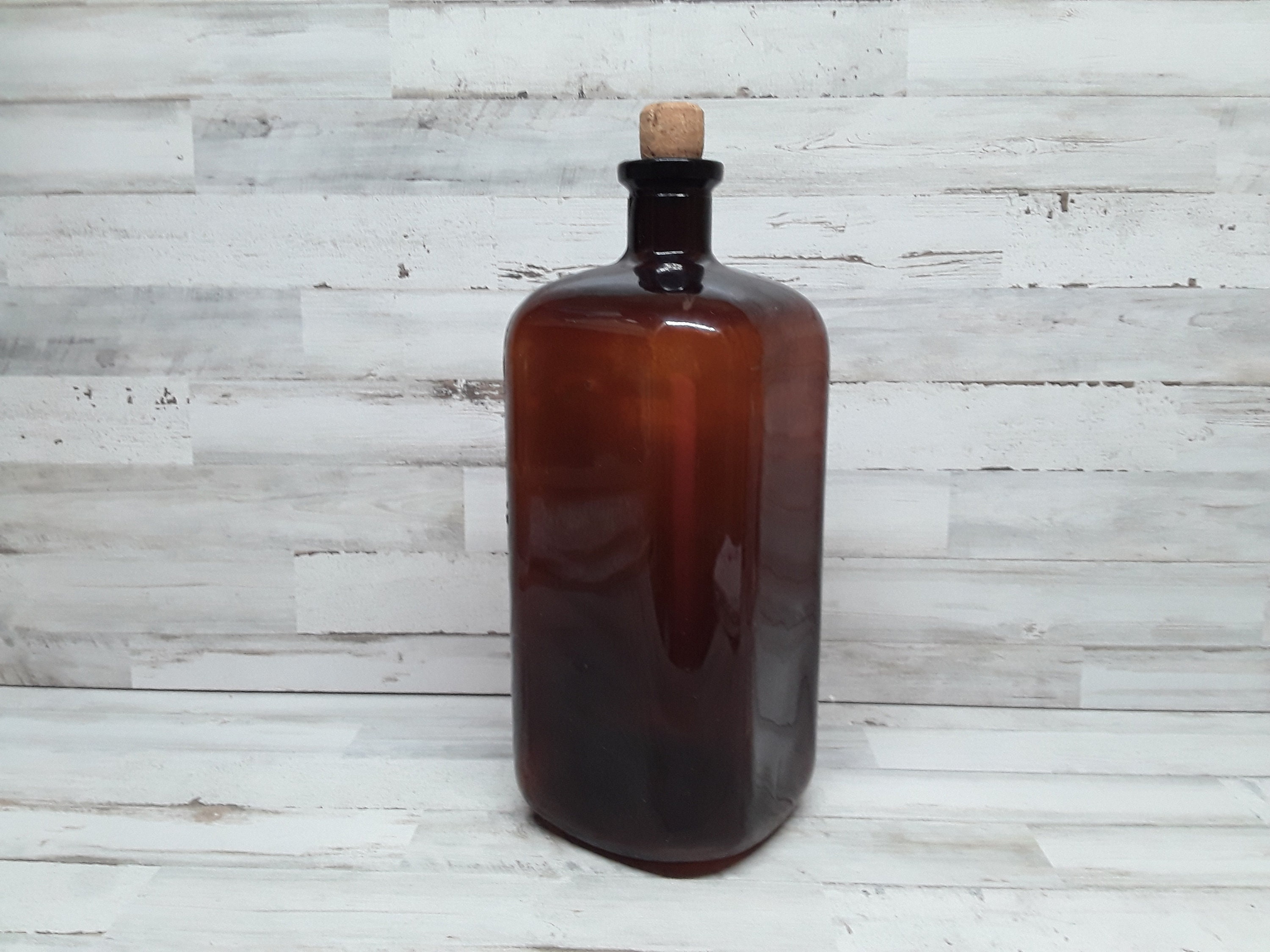 Antique Apothecary Medicine Bottle / Brown Apothecary Bottle / Etsy