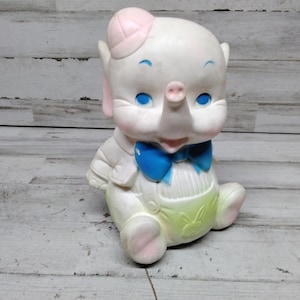 Vintage Rubber Elephant Squeaky Toy by Edward Mobley Arrow Rubber And Plastic Co Vintage 1960s