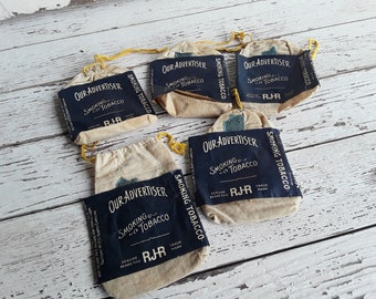 tobacco pouch west salem Vintage RJ Reynolds Our Advertiser Smoking Tobacco Pouch Bags, .R.J.  Reynolds Tabacco Co., Winston- Salem, N.C., Lot of 5 Tabacoo Pouch /