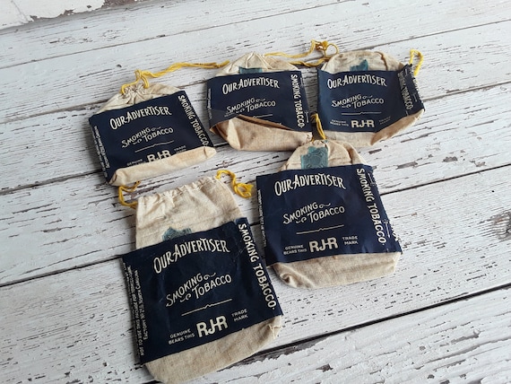 Vintage RJ Reynolds Our Advertiser Smoking Tobacco Pouch Bags, .R.J.  Reynolds Tabacco Co., Winston- Salem, N.C., Lot of 5 Tabacoo Pouch /