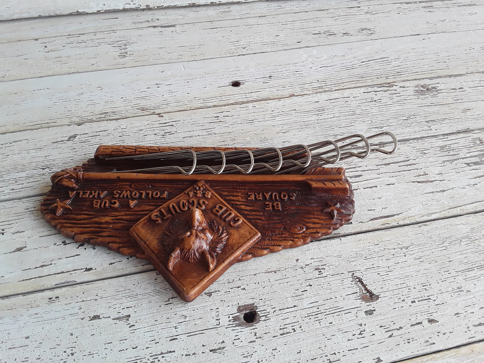 Vintage Cub Scouts of America Tie Rack, Cub Scouts, Hooks, Be Square, A ...