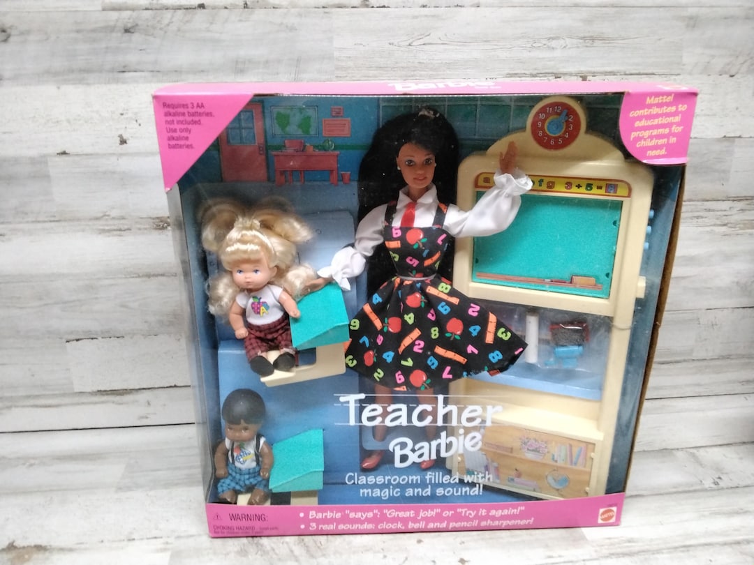 Barbie insegnante vintage del 1995 NOS Bambole Barbie vintage