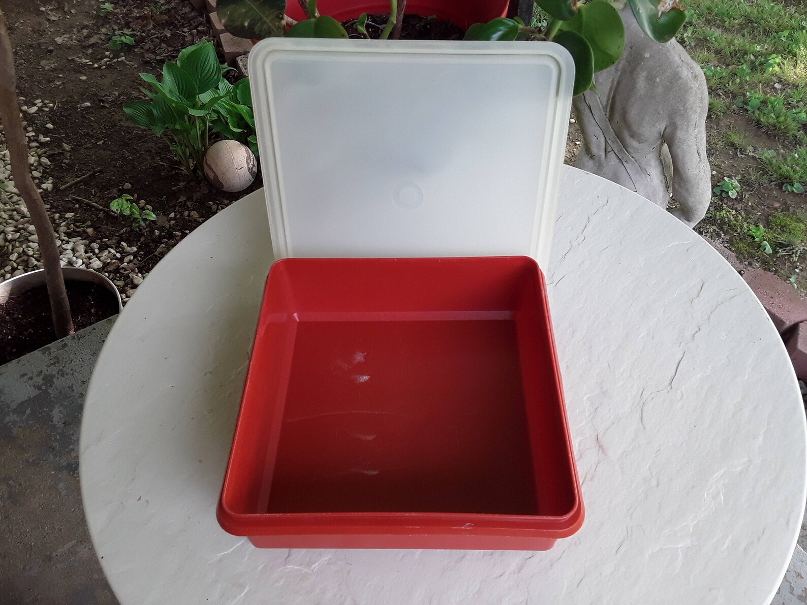 Vintage Tupperware Paprika 9 Square Container 5142 w/ Etsy