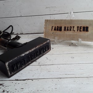 Everhot 115-Volt 1000- Watt Tobacco Basket Branding Iron  ~~ Farm Hart, Tenn Tobacco Basket Branding Iron ~~ Hartsville, Tenn