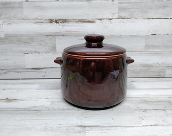 West Bend Ceramic Bean Pot + Couvercle / West Best Pot / West Bend Soup Pot / Vintage West Bend Pots