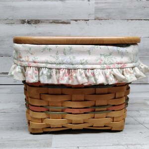 Longaberger 2002 Mothers Day Basket Liner / Protector Liner / Picture Frame Lid & Tie On / Dresden, Ohio 2022 image 2