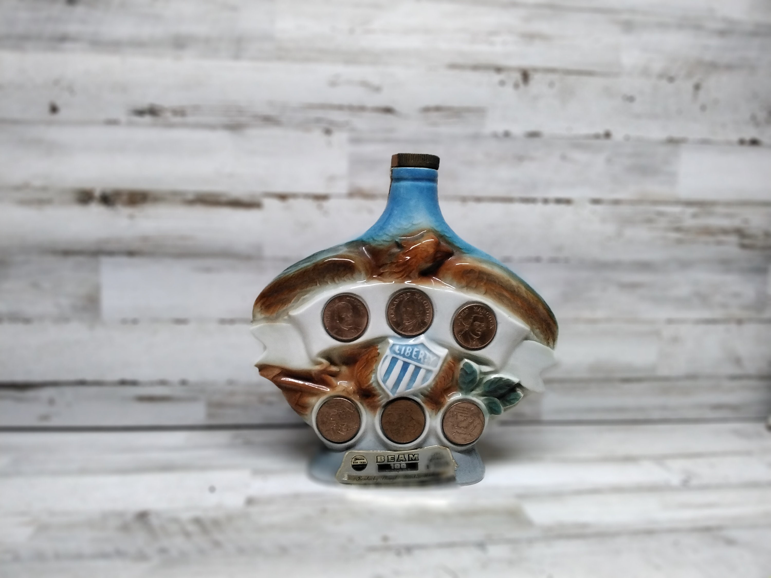 ヴィンテージ ジム（ジェームズ）ビーム リバティ 1970年 記念デキャンタ、ビーム、ケンタッキー州 - Etsy 日本