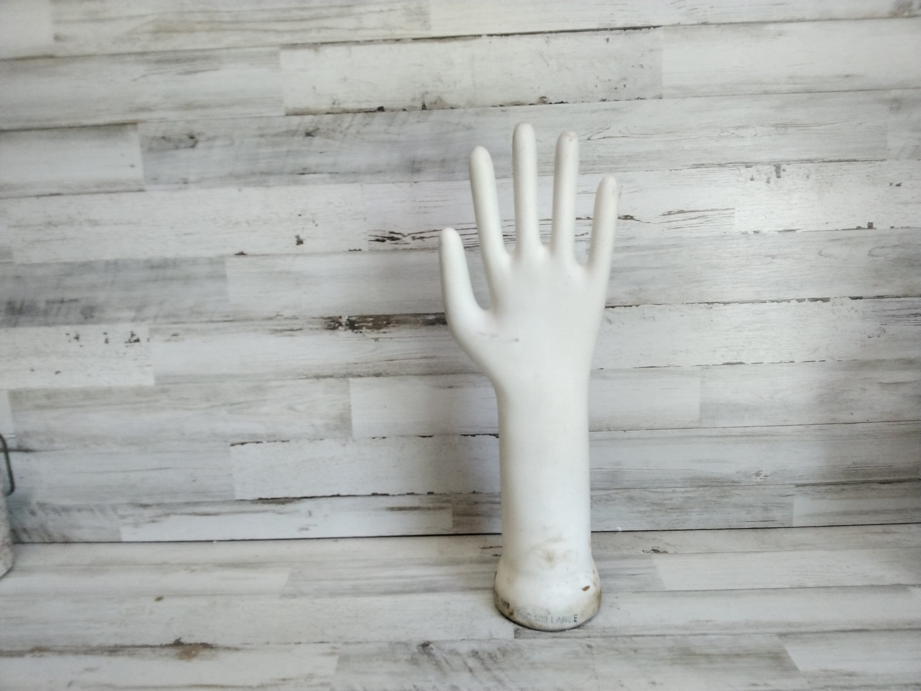 Vintage Porcelain Glove Molds, General Porcelain, Hands, 1996 Factory Industrial Mold, Jewelry Display, Photo Prop