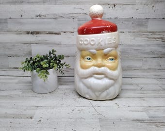 Vintage Empire Plastic Blow Mold Santa Claus Head Cookie Jar 1975 /  Santa Face Blow Mold  / 1975 Empire Blow Molds