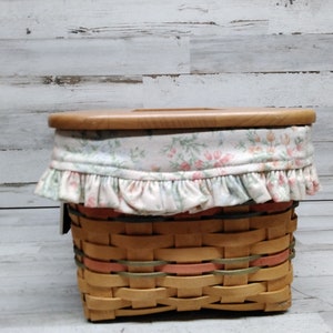 Longaberger 2002 Mothers Day Basket Liner / Protector Liner / Picture Frame Lid & Tie On / Dresden, Ohio 2022 image 4