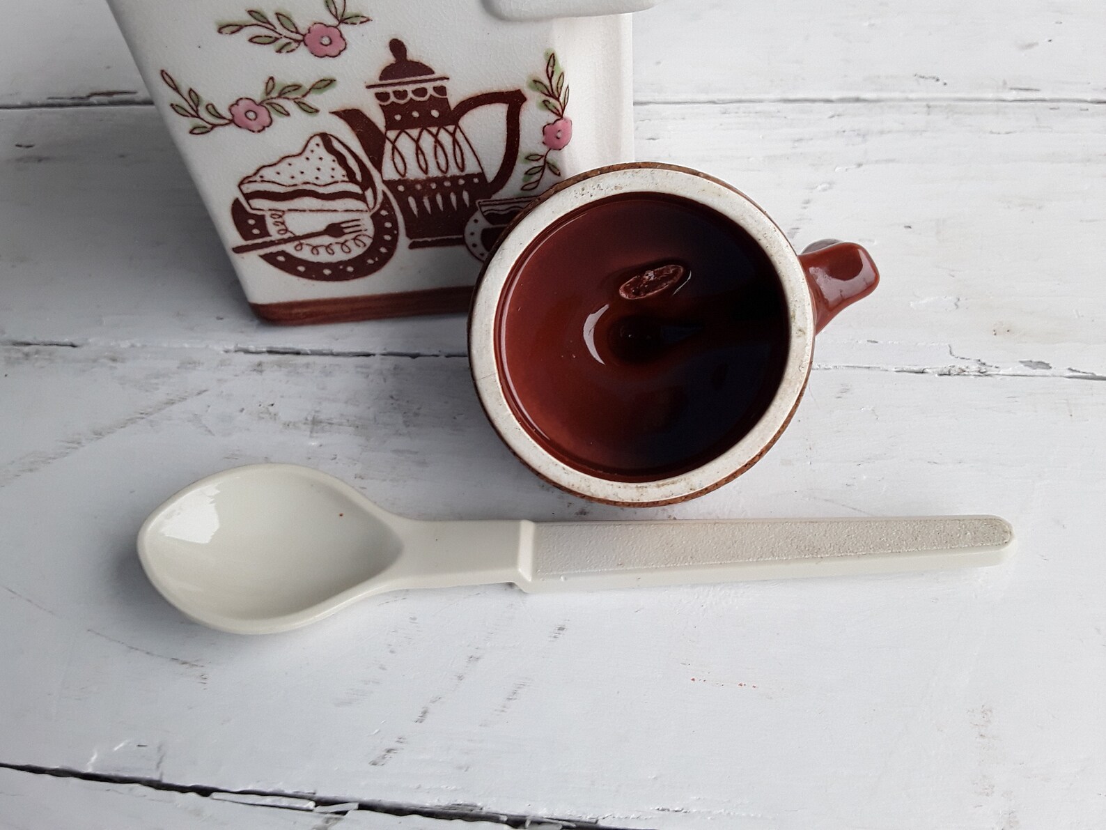 Vintage Ceramic Coffee Jar Instant Coffee Jar Ceramic Coffee Etsy