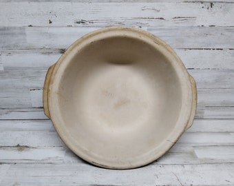 Vintage jaren 1990 verwende chef-kok familie erfgoed collectie steengoed bakvormen / grote ronde Baker Bowl / braadpan gebraden bakpan schotel