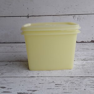 Vintage Tupperware Yellow Rectangle Storage Container With Lid - Etsy