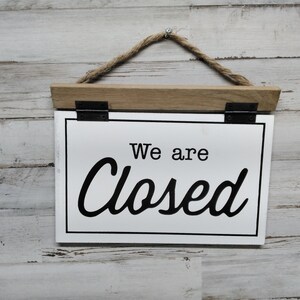 Wooden Hanging Open/closed Sign / Open/ Closed Sign / Farmhouse Decor ...