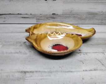 Vintage MCM Maurice California Pottery Ashtray  / 7 Slot MCM Ashtrays  / Jewelry Holder